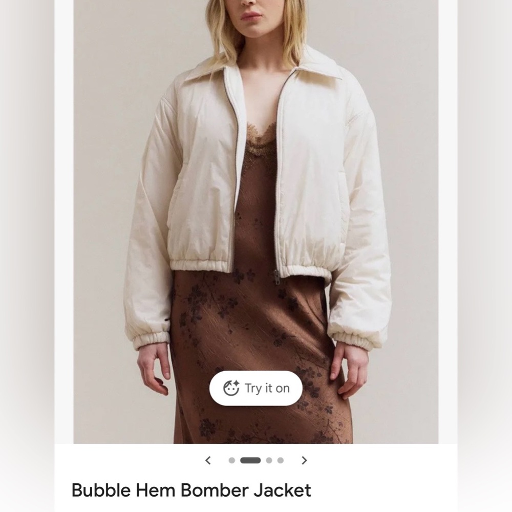 NWT! Grade & Gather Bubble Hem Bomber Jacket - Women